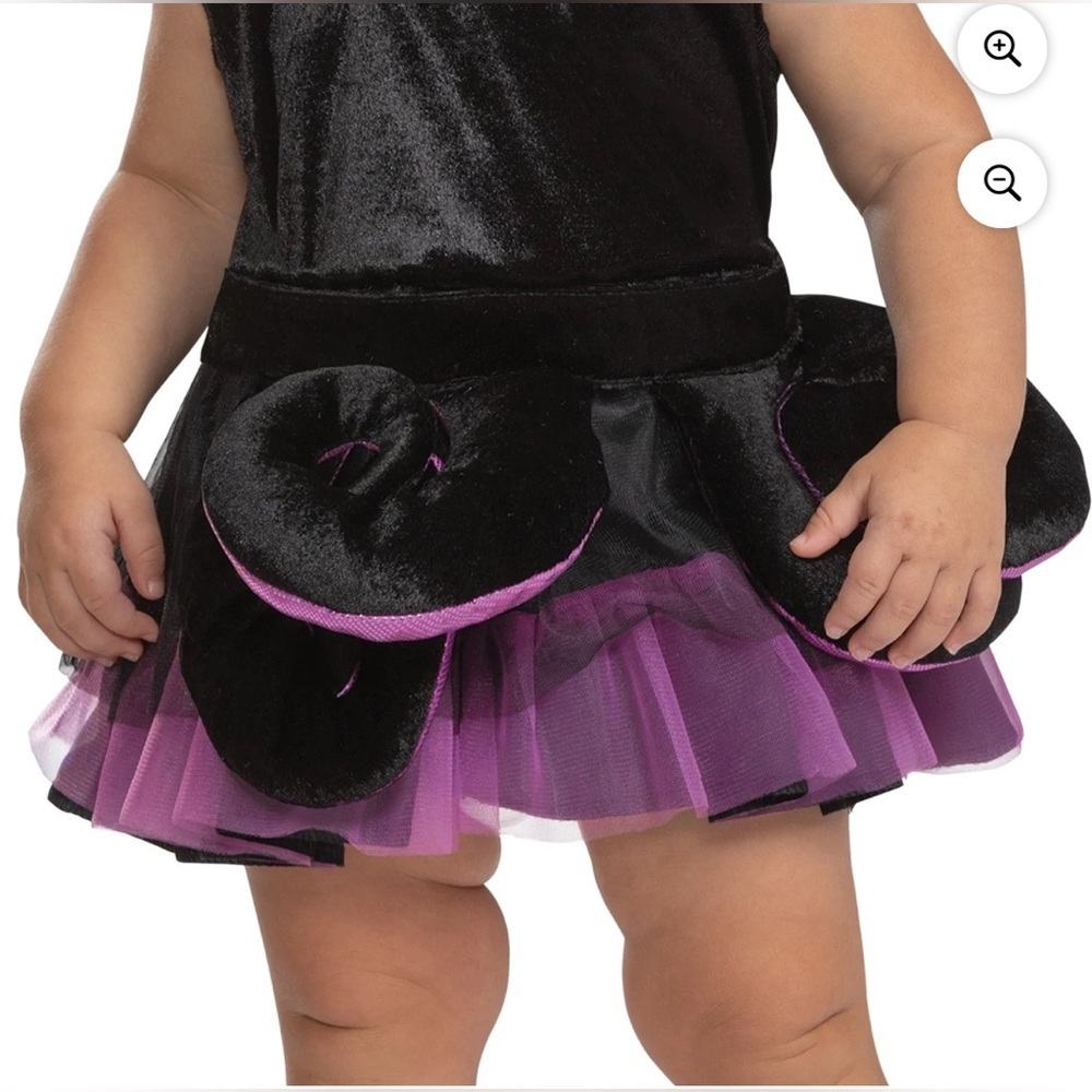 Halloween Costume Disney Villains Ursula Girls 3T/4T NWT Black/Purple/Gold Dress - Picture 4 of 8
